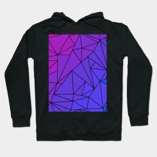 Pink to Blue Triangle Mosaic Hoodie